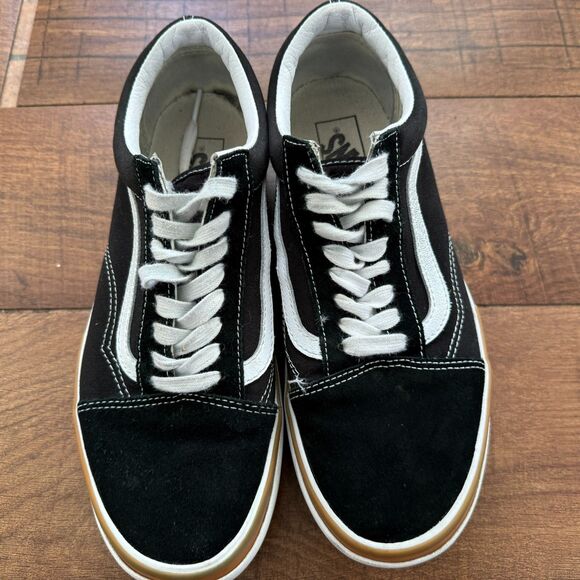 VANS OLD SKOOL STACKED LOW - BLACK / WHITE / GUM - US Men's Size 8 = Women's 9.5 - Picture 4 of 7